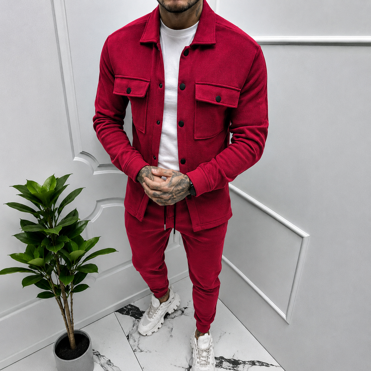 Men's Polyester Tracksuit Set | Casual Sporty Two-Piece 6