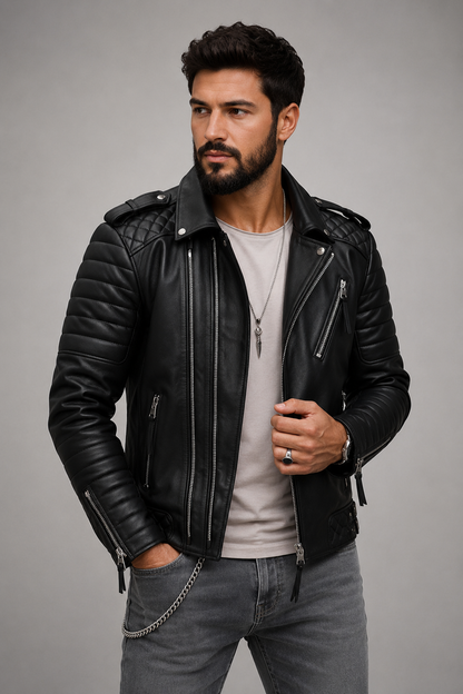 Men's Slim Fit PU Leather Jacket | Men's Jacket 1