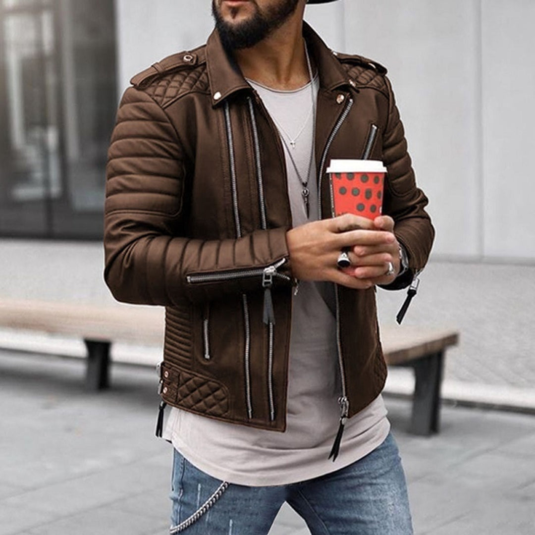 Men's Slim Fit PU Leather Jacket | Men's Jacket 2