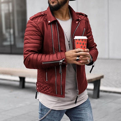 Men's Slim Fit PU Leather Jacket | Men's Jacket 3