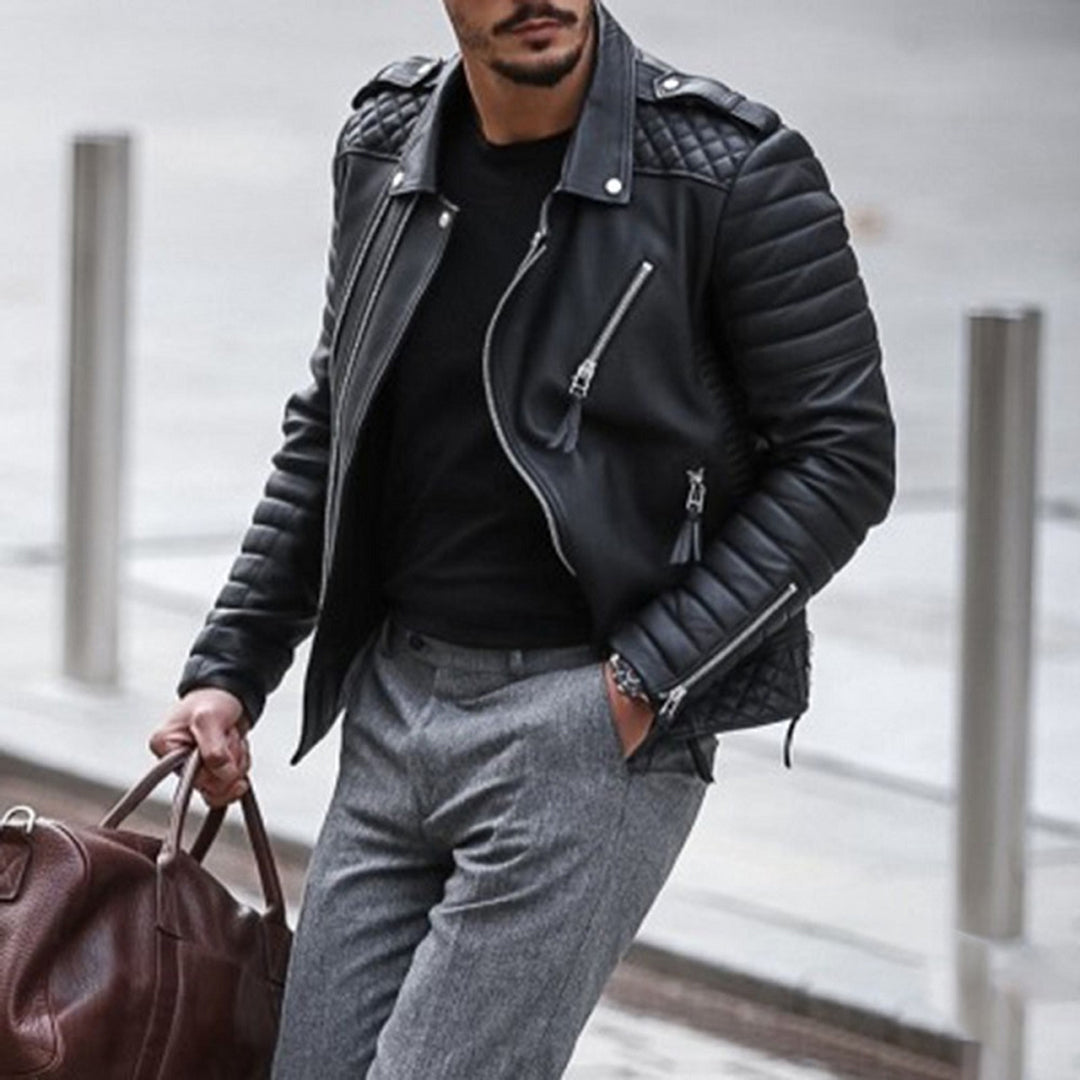 Men's Slim Fit PU Leather Jacket | Men's Jacket 5