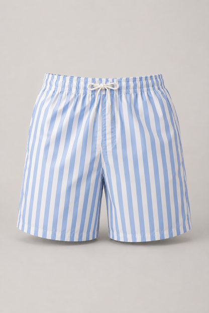 Men's Striped Casual Shorts | Lightweight Elastic Waist Summer Shorts 1