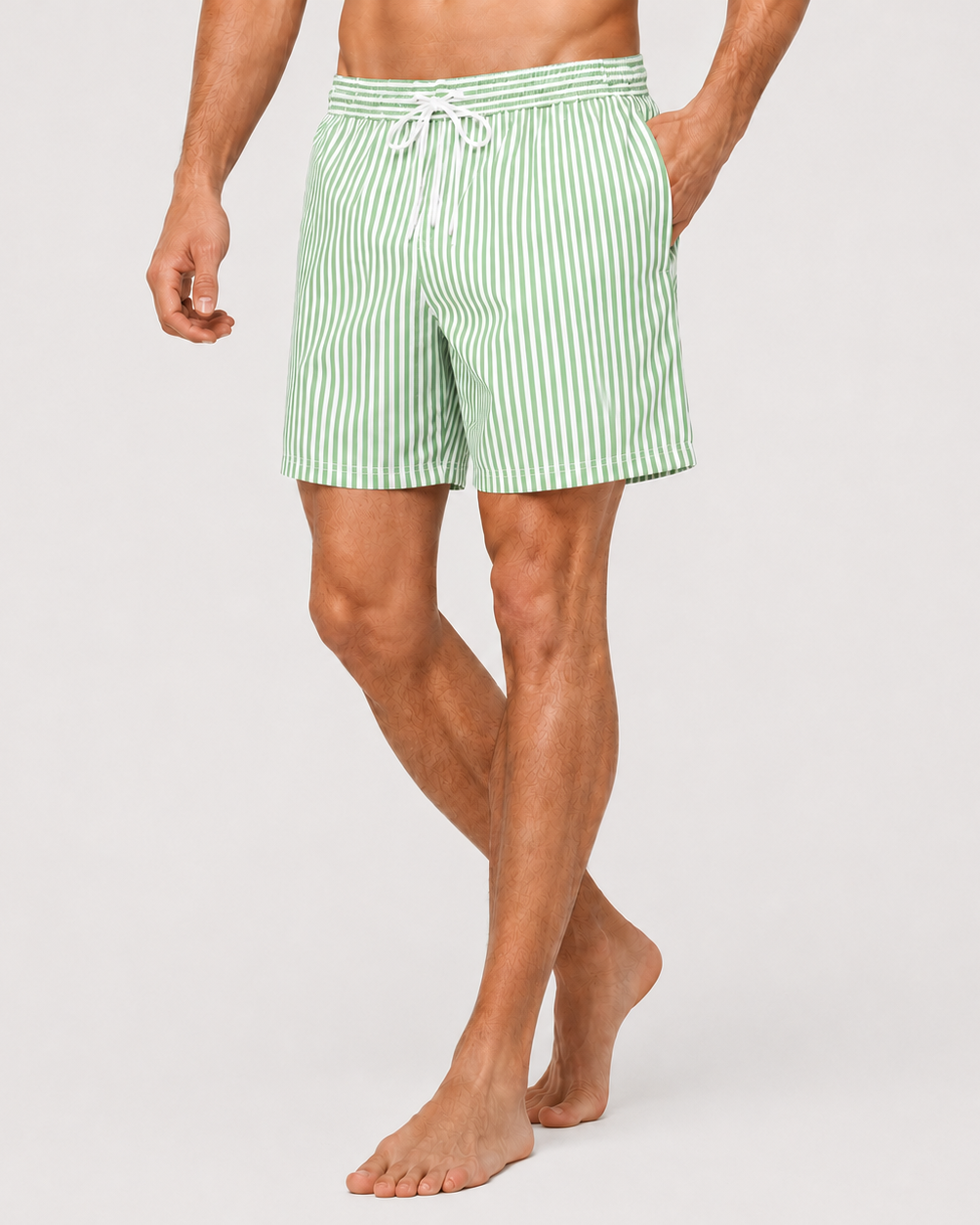 Men's Striped Quick-Dry Swim Shorts | Lightweight Swimwear 4