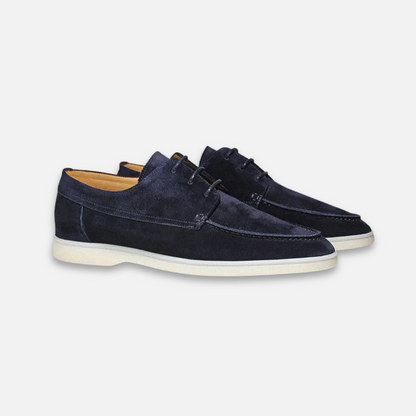 Men's Suede-Look Brown Loafers | Hybrid Boat Derby Shoes 0