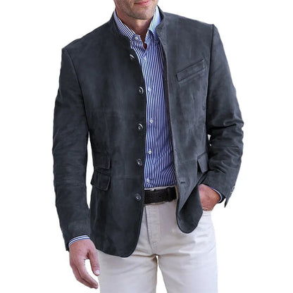 Men's Suede Zip-Up Jacket | Casual Outerwear for Men 2