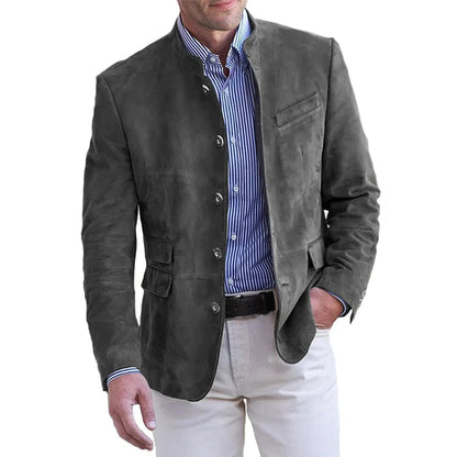 Men's Suede Zip-Up Jacket | Casual Outerwear for Men 3