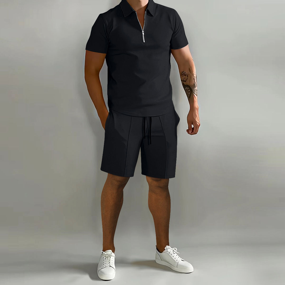 Men's Summer Set | Lightweight Polyester Polo & Shorts 1