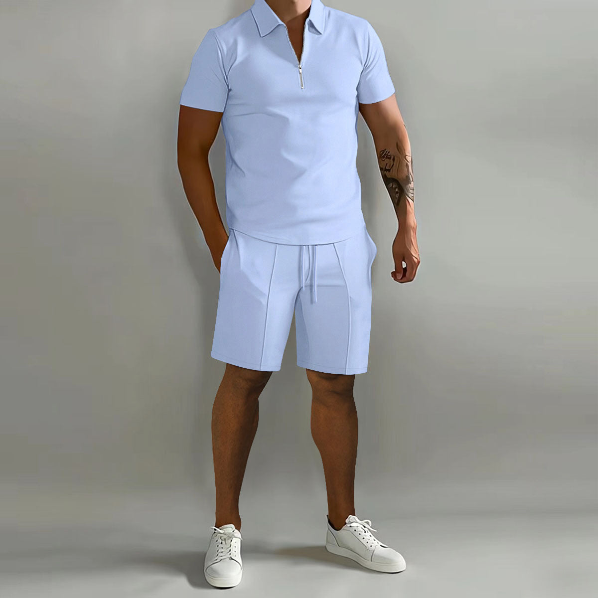 Men's Summer Set | Lightweight Polyester Polo & Shorts 2