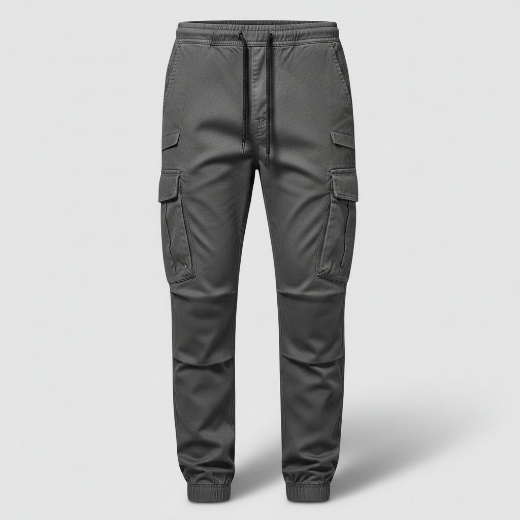 Men's Tactical Cargo Pants | Black Multi-Pocket Trousers 6