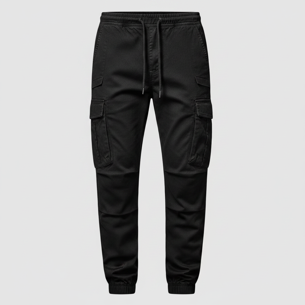 Men's Tactical Cargo Pants | Black Multi-Pocket Trousers 7