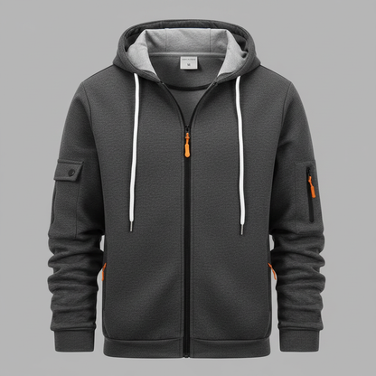 Men's Utility Zip-Up Hoodie | Casual Sweatshirt 6