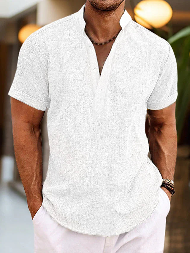 Men's V-Neck Polo Shirt | Classic Short Sleeve Top 2