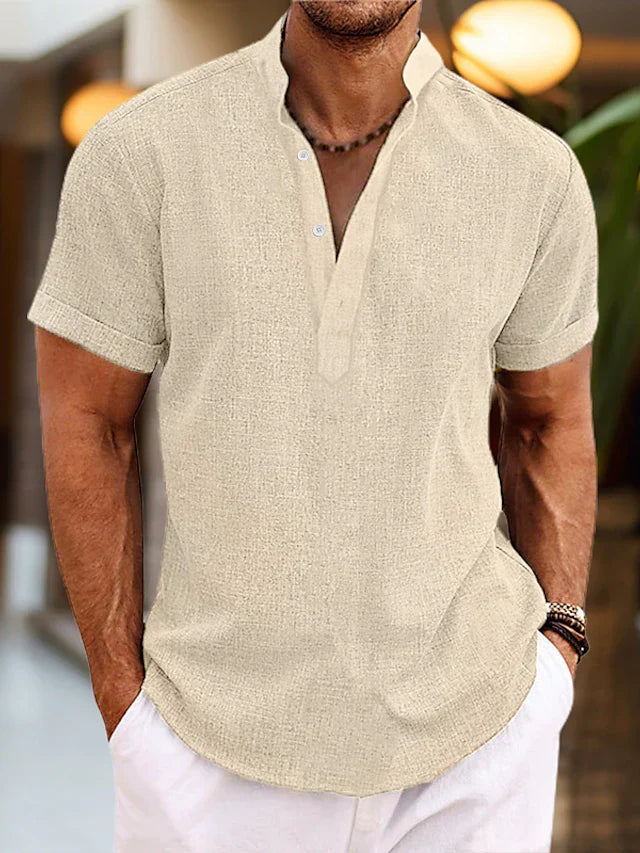 Men's V-Neck Polo Shirt | Classic Short Sleeve Top 5