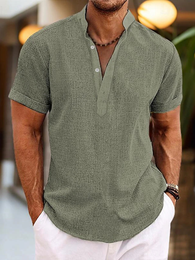 Men's V-Neck Polo Shirt | Classic Short Sleeve Top 7