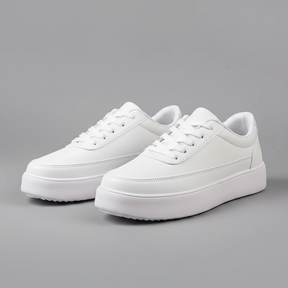Men's White Platform Sneakers | Casual Mens Trainers 0