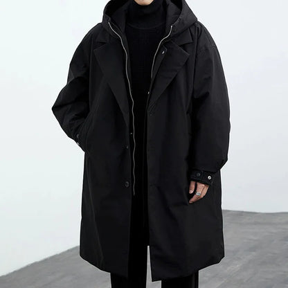 Men's Wool Blend Overcoat Classic Long Formal Casual 7