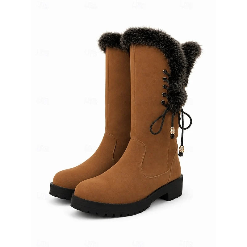 Meredith | Fur-Trimmed Knee-High Winter Boots 0
