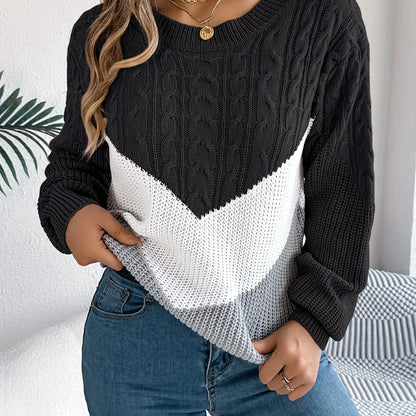 Noreen | Colour-Block Knit Sweater 0