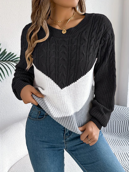 Noreen | Colour-Block Knit Sweater 1