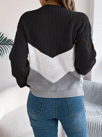 Noreen | Colour-Block Knit Sweater 2