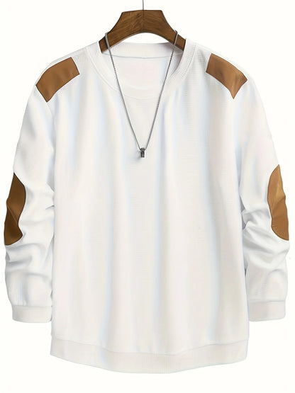Oliver | Waffle-Knit Jumper with Elbow Patches 1