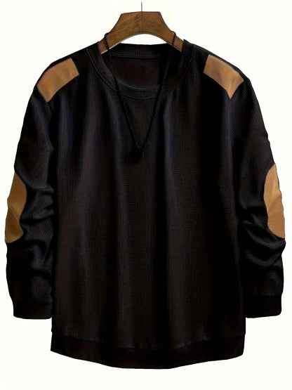 Oliver | Waffle-Knit Jumper with Elbow Patches 8