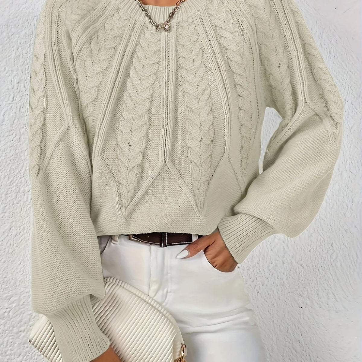 Ophelia | Relaxed Cable-Knit Sweater Women 5