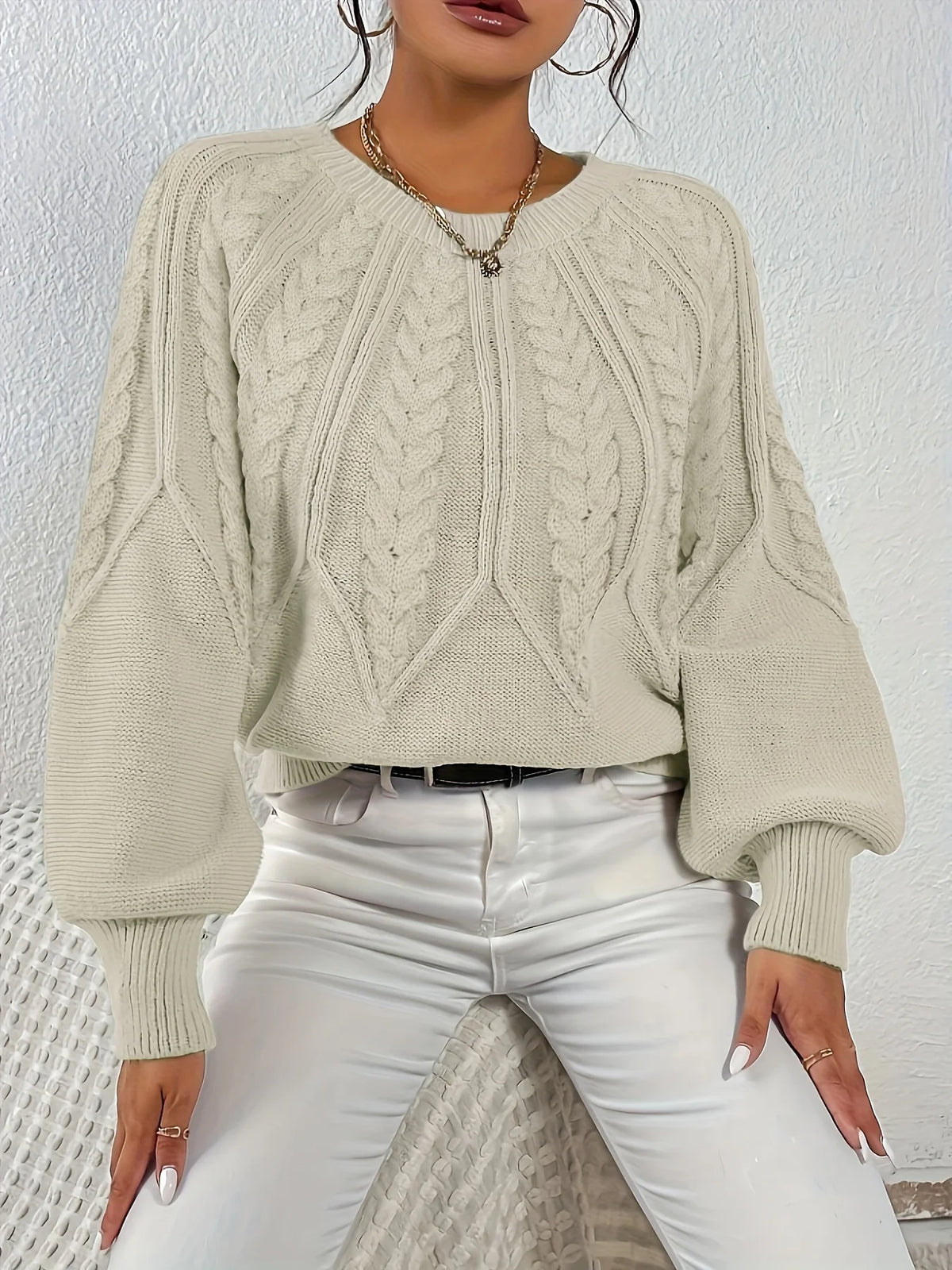 Ophelia | Relaxed Cable-Knit Sweater Women 8