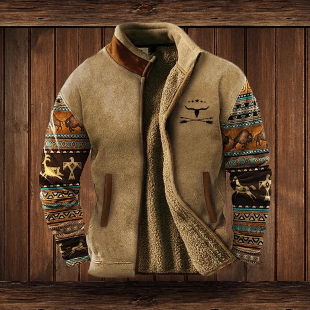 Outdoor Fleece Jacket Colorblock with Hood and Pockets 3