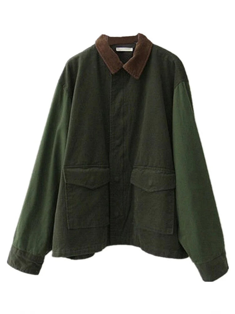 Oversized Utility Jacket Women Relaxed Fit Transitional Layer 2