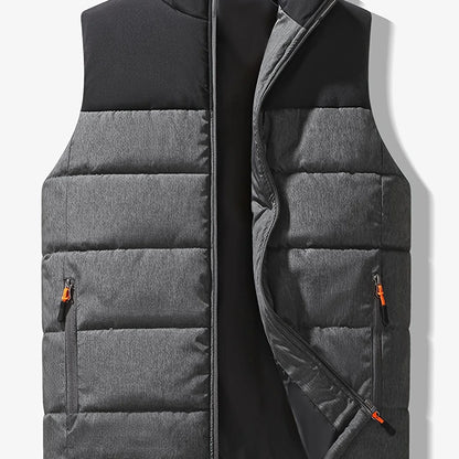 Quilted Stand-Collar Vest | Men's Vest 0