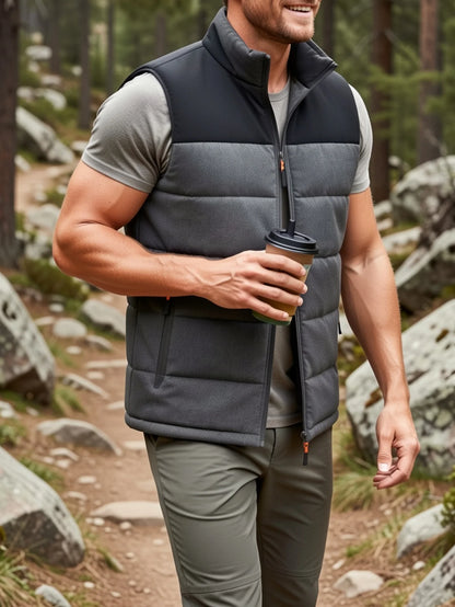 Quilted Stand-Collar Vest | Men's Vest 5