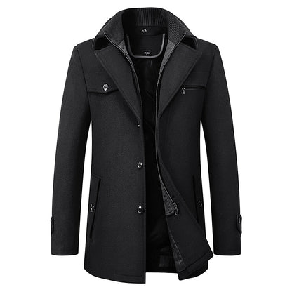 Reid | Tailored Wool Blend Business Overcoat for Men 0