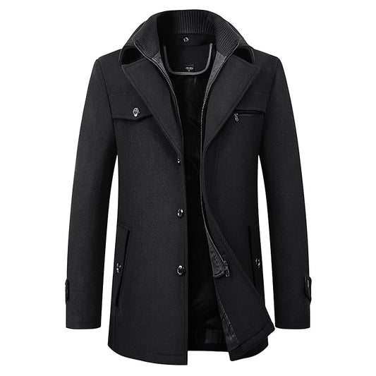 Reid | Tailored Wool Blend Business Overcoat for Men 0