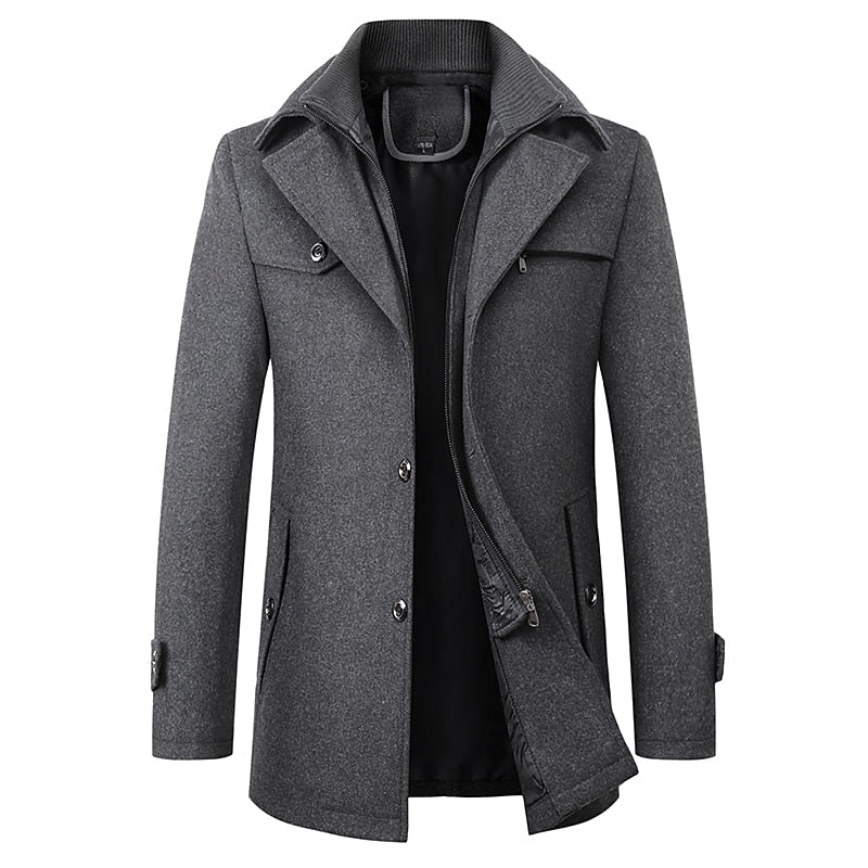 Reid | Tailored Wool Blend Business Overcoat for Men 1