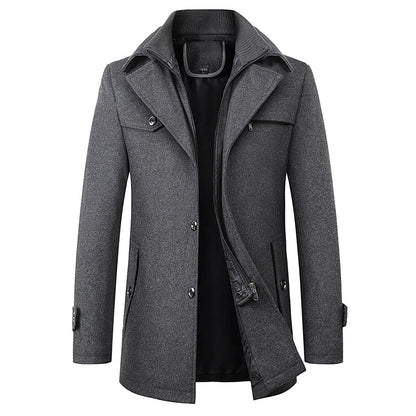 Reid | Tailored Wool Blend Business Overcoat for Men 1