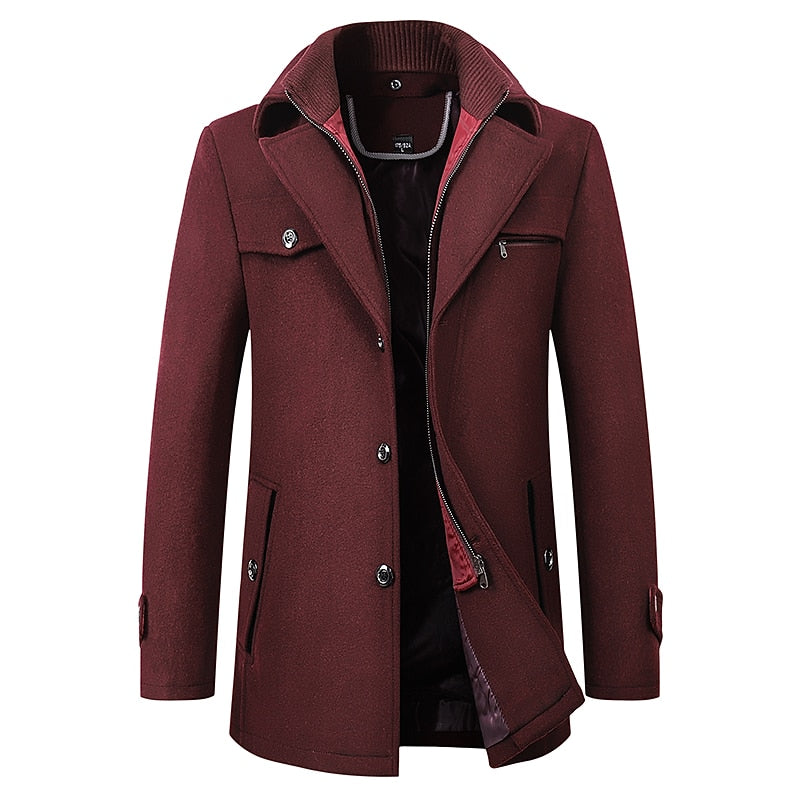 Reid | Tailored Wool Blend Business Overcoat for Men 3
