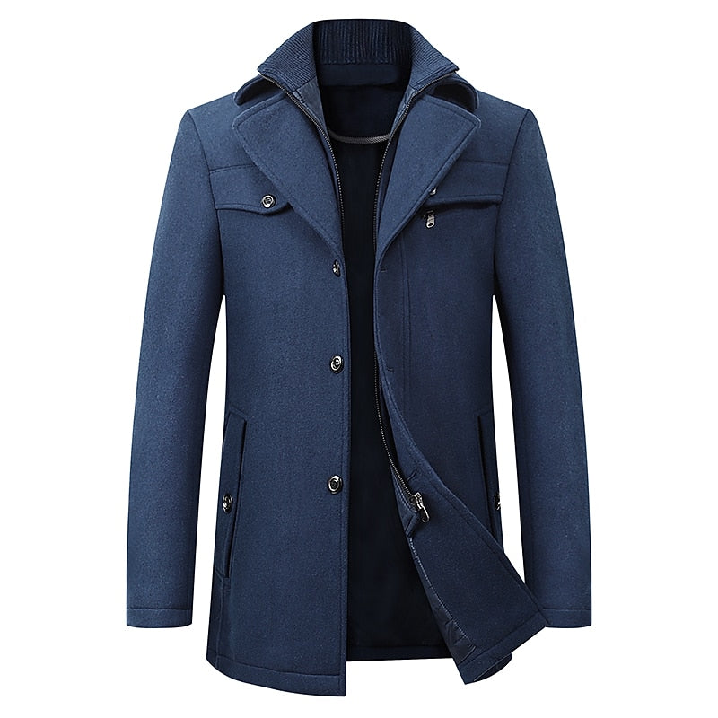 Reid | Tailored Wool Blend Business Overcoat for Men 5