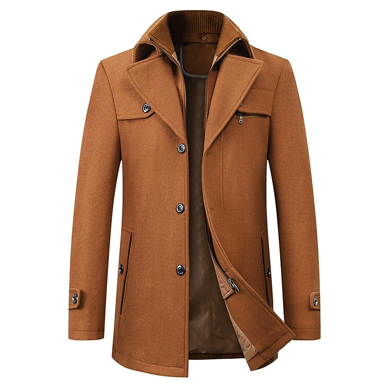 Reid | Tailored Wool Blend Business Overcoat for Men 8
