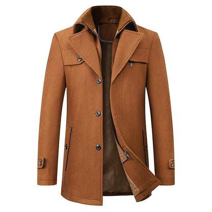 Reid | Tailored Wool Blend Business Overcoat for Men 8