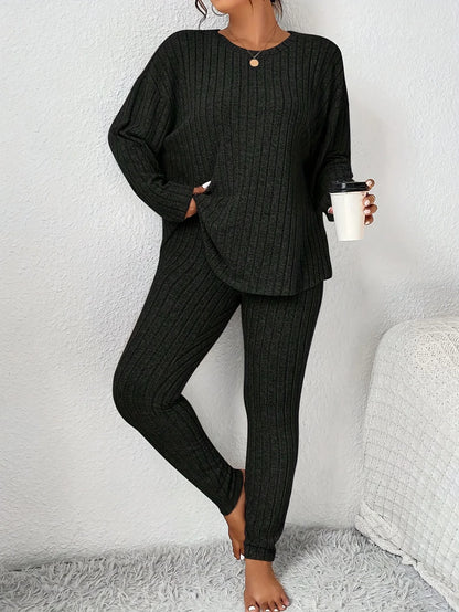 Ribbed Knitted Loungewear Set | Women's Loungewear Outfit 2
