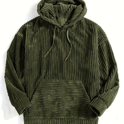 Ribbed Textured Oversized Hoodie | Relaxed Fit for Men 11