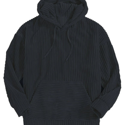 Ribbed Textured Oversized Hoodie | Relaxed Fit for Men 13