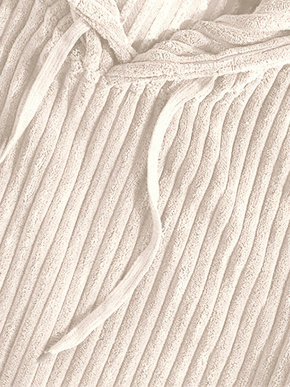 Ribbed Textured Oversized Hoodie | Relaxed Fit for Men 2