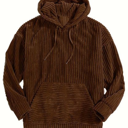 Ribbed Textured Oversized Hoodie | Relaxed Fit for Men 7