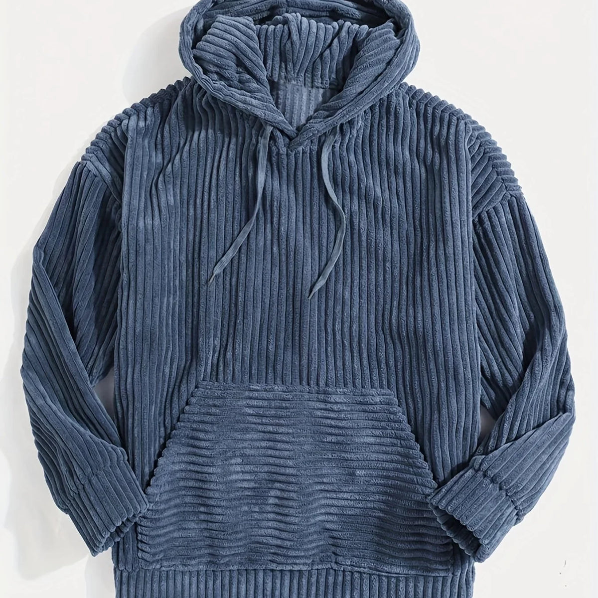 Ribbed Textured Oversized Hoodie | Relaxed Fit for Men 9