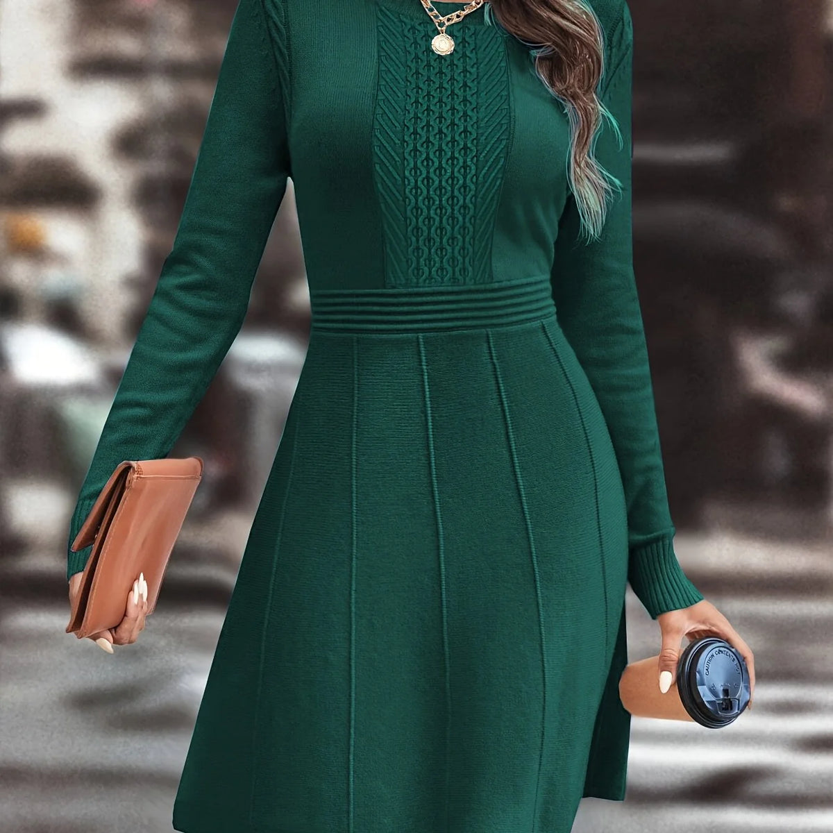 Rosalind | Women's Elegant A-Line Knit Dress 0