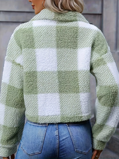 Rosalyn | Cropped Check Jacket Women 2