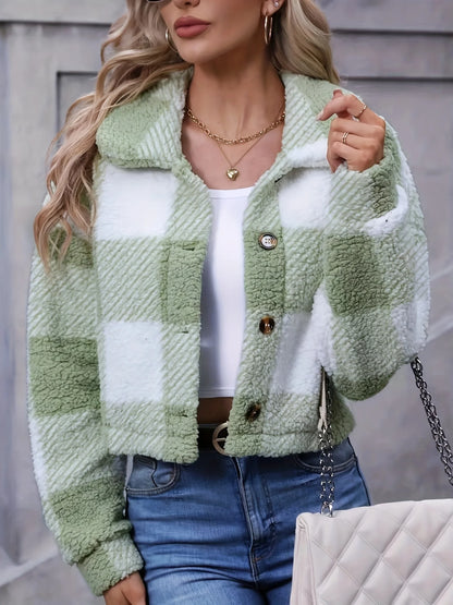 Rosalyn | Cropped Check Jacket Women 3
