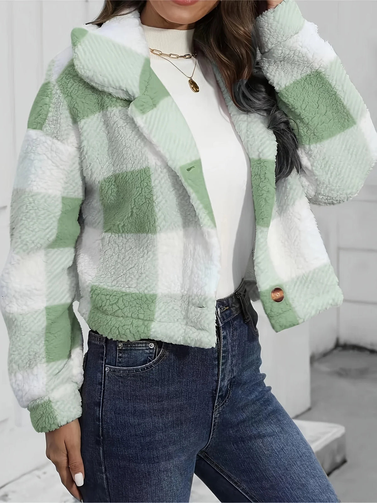 Rosalyn | Cropped Check Jacket Women 7